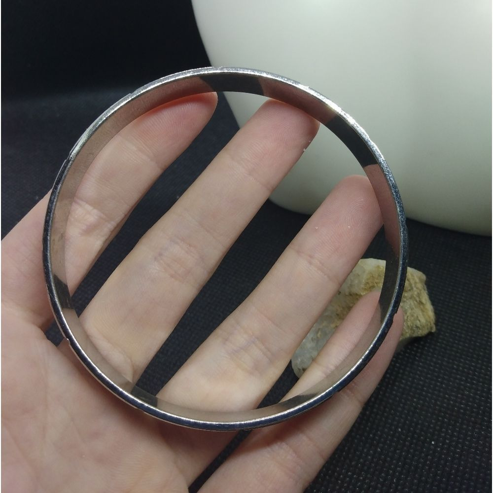 Vintage silver embossed‎ nouveau bracelet - Picture 3 of 3